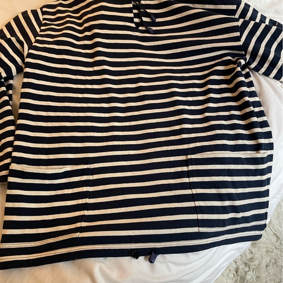 Saint James Navy Striped Sweatshirt - Picture 2 of 7